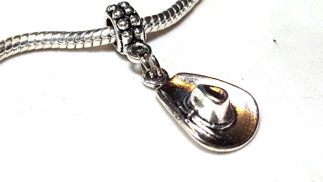 Miniblings Cowboyhut-Anhänger Versilbert – 20 Mm, Für Bettelarmbänder, Ketten Oder Reißverschlüsse, Handgefertigt In Berlin
