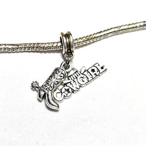 Boot Charm, Cowgirl Charm, Boot Dangle Charm, Western Charm, European Charm Fits all Designer & European Charm Bracelets