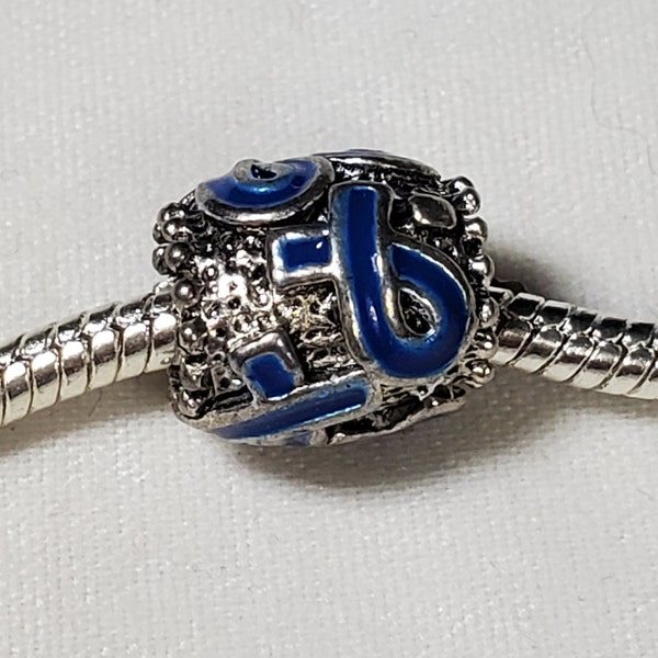 Blue Awareness Ribbon Charm, artritis-chronische vermoeidheid-darmkanker-Alpecia-verslavingsherstel-past op alle designer- en Europese bedelarmbanden