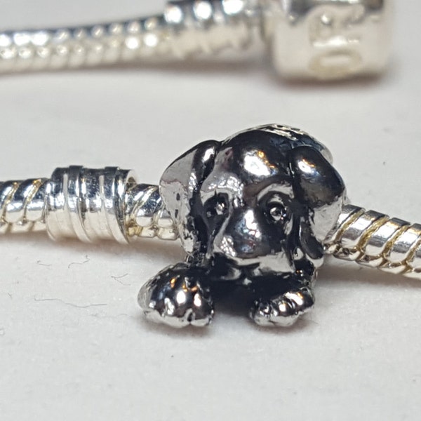 Labrador Charm, Lab Charm, Golden Retriever Charm, Dog Charm, - Fits all Designer and European Charm Bracelets