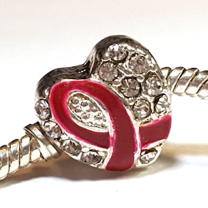 Burgandy Awareness Ribbon-Disabled Adults-Williams Syndrome, Sickle Cell Anemia, Cystic Hygroma-Fits all Designer & European Charm Bracelets