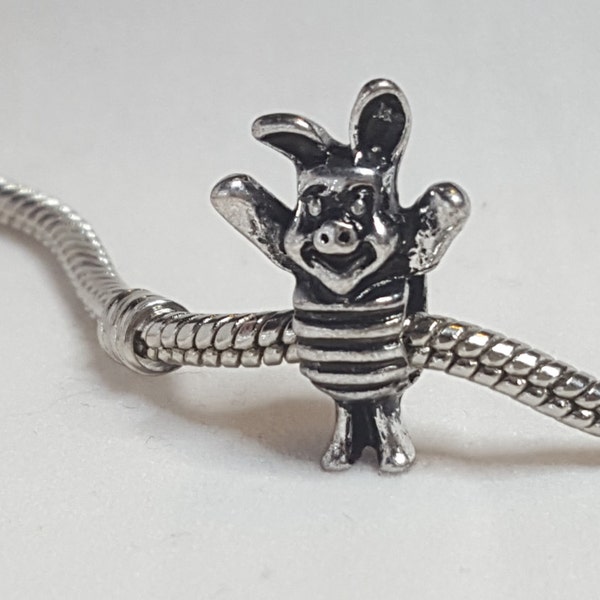 Pooh Charm, Piglet Charm, European Charm,  Fits all Designer and European Charm Bracelet