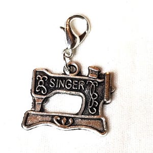 Sewing Machine Charm, Sewing Charm, Crafting Charm, One Sided Charm, Lobster Clasp Charm, Clip On Charm-