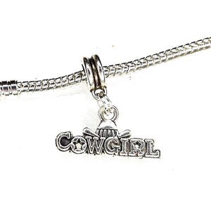 Cowgirl Charm, Dangle Charm, Western Charm, Fits all Designer and European Charm Bracelet