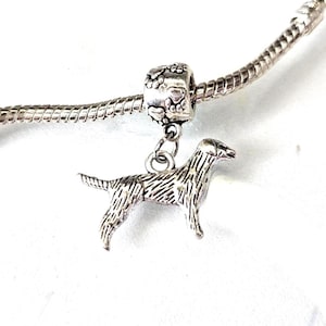 Labrador Retriever Charm for Bracelet - Puppy Dog Charm Fits All Designer & European Charm Bracelets and Necklaces, Pet Lover Gift