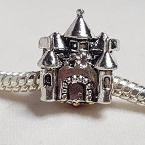 Amazing Fairy Tale Castle Charm, Castle Charm, Fabulous Detail, 925 Sterling Silver Fits all Designer and European Charm Bracelets