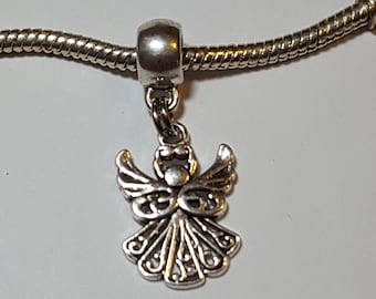 Angel Charm, Dangle Charm, European Charm, Fits all Designer and European Charm Bracelets