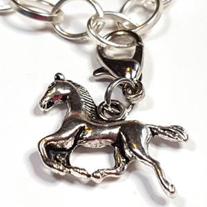Horse Charm, Horse Dangle Charm, Lobster Clasp Charm, Dangle Charm, Clip On Charm,