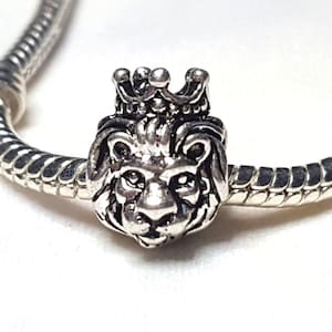 Lion Charm for Bracelets, King of the Jungle Braveheart Simba Lion King Charm, Fits Designer & European Charms