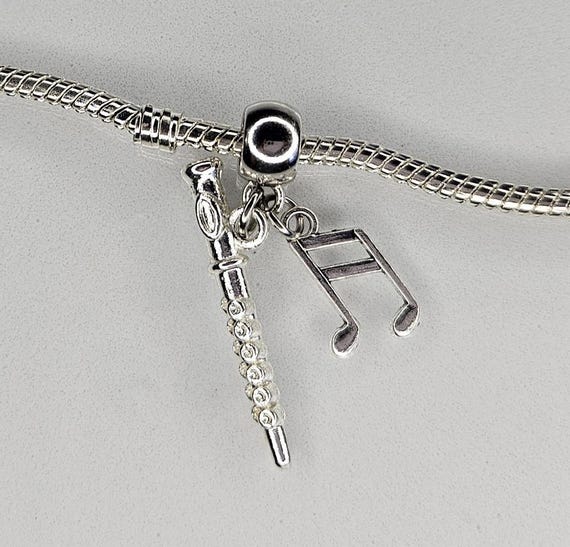 Music Notes Band Orchestra Musician Charm Sterling Silver, Made in the USA Music Notes Band Orchestra Musician Charm Sterling Silver, Made in the USA