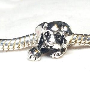 Labrador Charm, 925 Sterling Silver, Lab Charm, Golden Retriever Charm, Dog Charm, - Fits all Designer and European Charm Bracelets