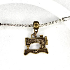 Nähmaschine Charme, Näh Charme, Handwerker Charme, Näherin Geschenk, baumeln Charme, Halskette Anhänger-Passend Designer & europäischen Bettelarmband