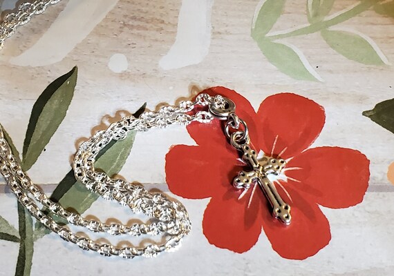 Cross Necklace Petite Religious Cross Necklace Dangle Cross