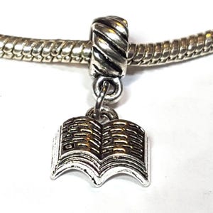Book Charm, Open Book Charm, Librarian Charm, Petite Charm, Graduate Charm, Supernatural Charm, Men of Letters-Fits Designer & European