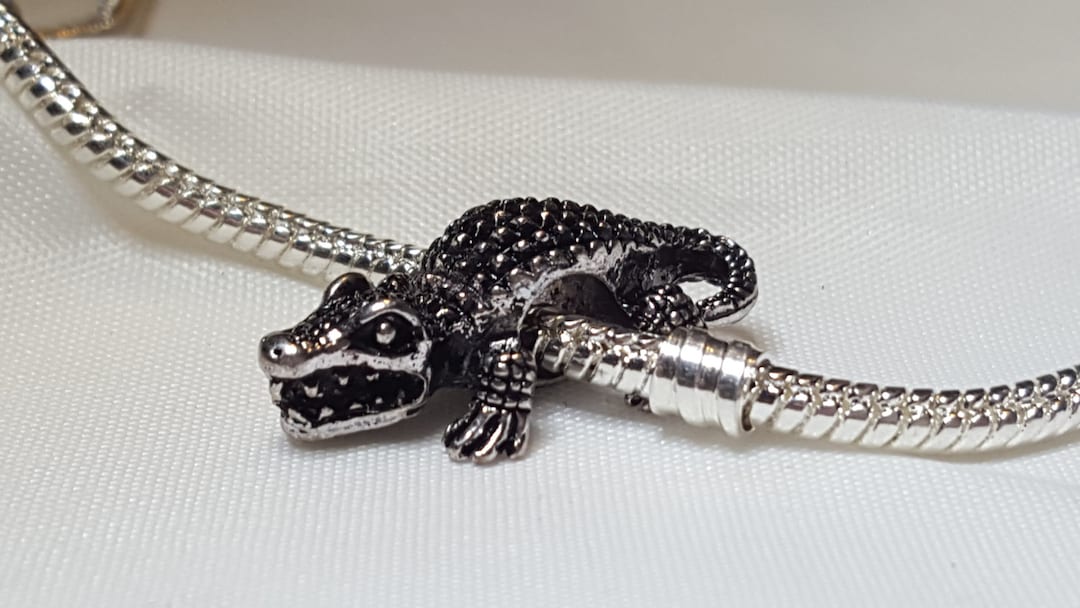 Pewter Alligator Charm European Alligator Charm Gator Charm - Etsy