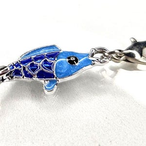 Blue Fish Charm, Dangle Charm, Fishing Charm, Trophy Fish Charm, Fly Fishing Charm, Lobster Charm, Clip on Charm