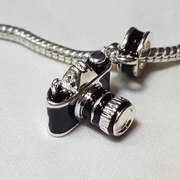 Black Camera Charm-Photographer Charm-Very Detailed Charm -Photography Class  Fits all Designer and European Charm Bracelets