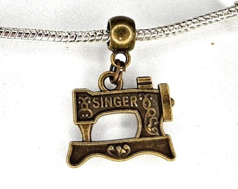 Bronze Ton Nähmaschine Charm, Näherin Crafter Anhänger, passend für Armbänder und Anhänger