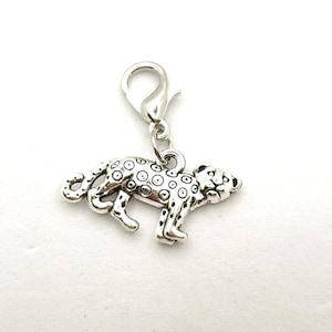 Leopard Charm, Leopard Dangle Charm, 3D Charm, Lobster Clasp Charm, Clip On Charm,  Link Bracelets, Necklaces, Zipper Pull