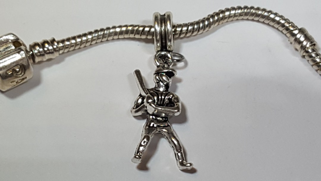 Baseball Player at Bat Charm / Spacer 3D Charm Nice Charm Etsy