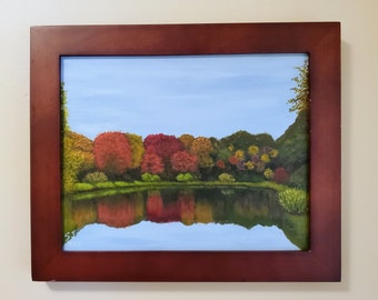 Reflections, 8"x10", Original Framed Acrylic Painting