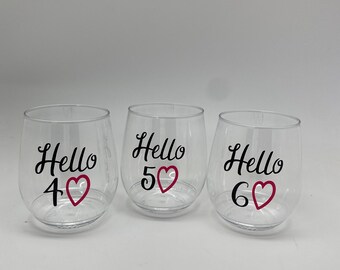 Birthday Stemless Wine Glass: Non Breakable Polymer Party Cup