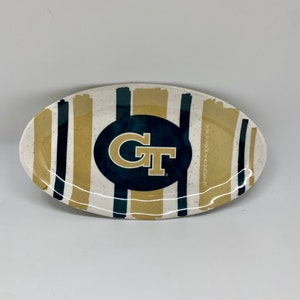 College Tray-Melamine Personalized Georgia Tech Platter 12x6.5, GT, Custom Oval serving Tray, Tailgate, College, Football Games