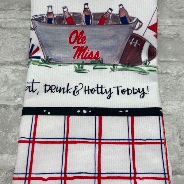 College Dish Towel - Ole Miss - Great for the kitchen, bar, or tailgating, College, Football Games