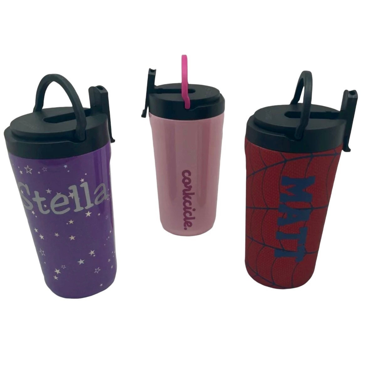 Corkcicle Kids Cup 12 Oz. Sip Straw Handle Monogram It Personalize for  School 