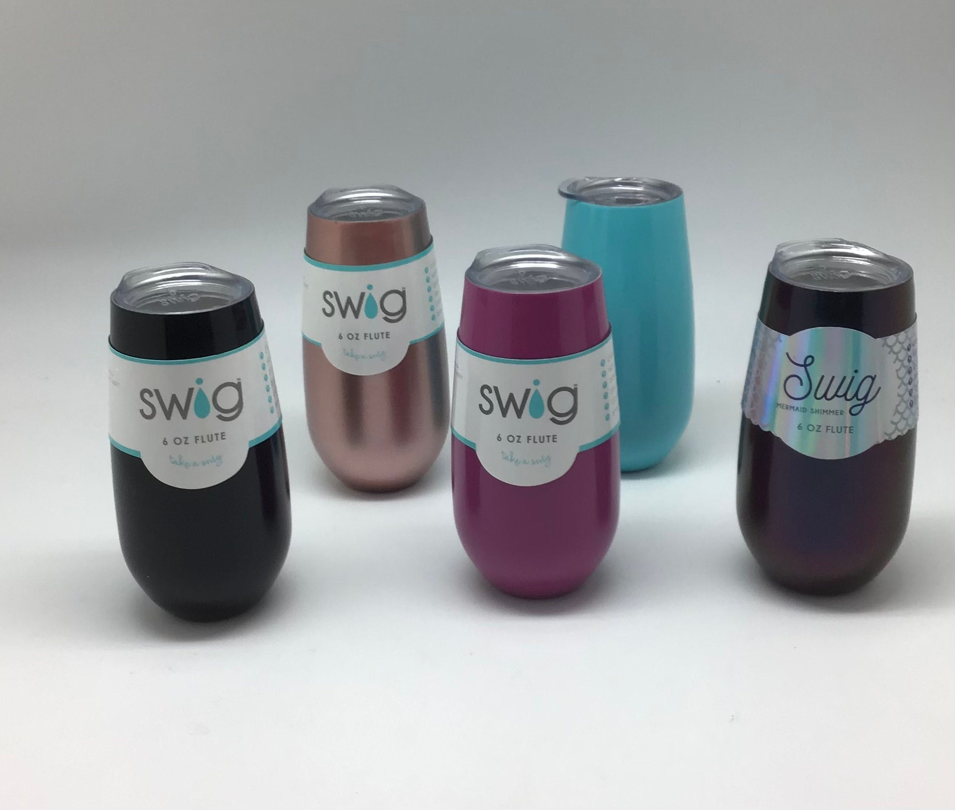 Swig 6 Oz Stemless Flute with Lid-champagne Cup Keep Beverages