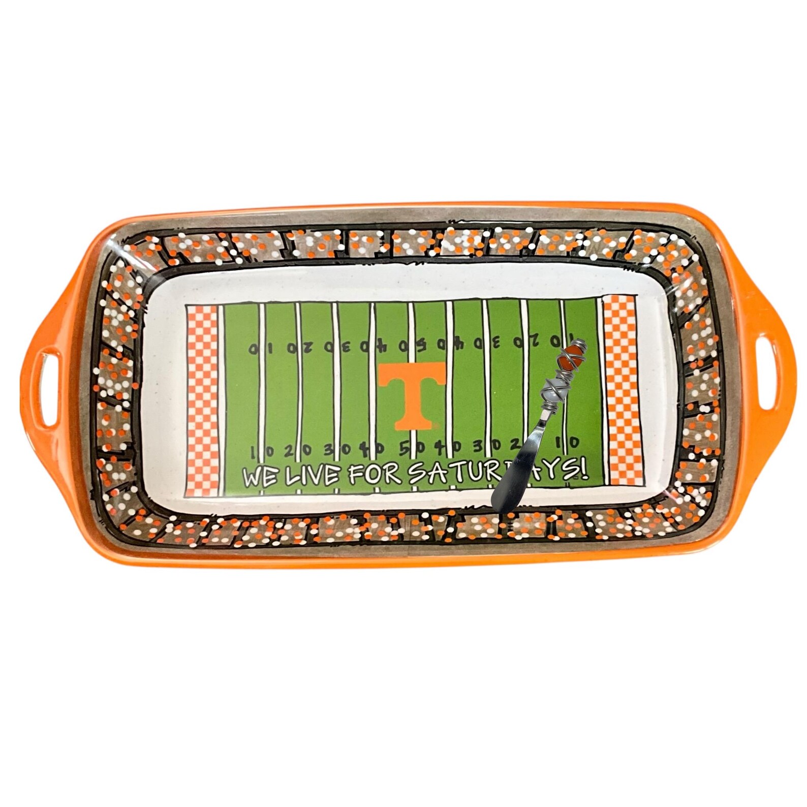 University of Tennessee Vols Stadium Platter, Melamine Tailgating Serving Tray