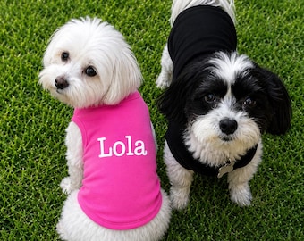 Personalized Doggie T-shirts - Variety of colors and sizes available - Lightweight and Super soft!