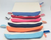 Canvas Make Up Bag-Cosmetic Bag-Personalize It-Toiletry Bag-Seven Different Colors-Monogram It-