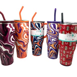 Swig Stainless Steel Insulated 40oz Tumbler - Fanzone colors - Triple Insulated - Personalize - Perfect Gift for any sports fan-College Cup