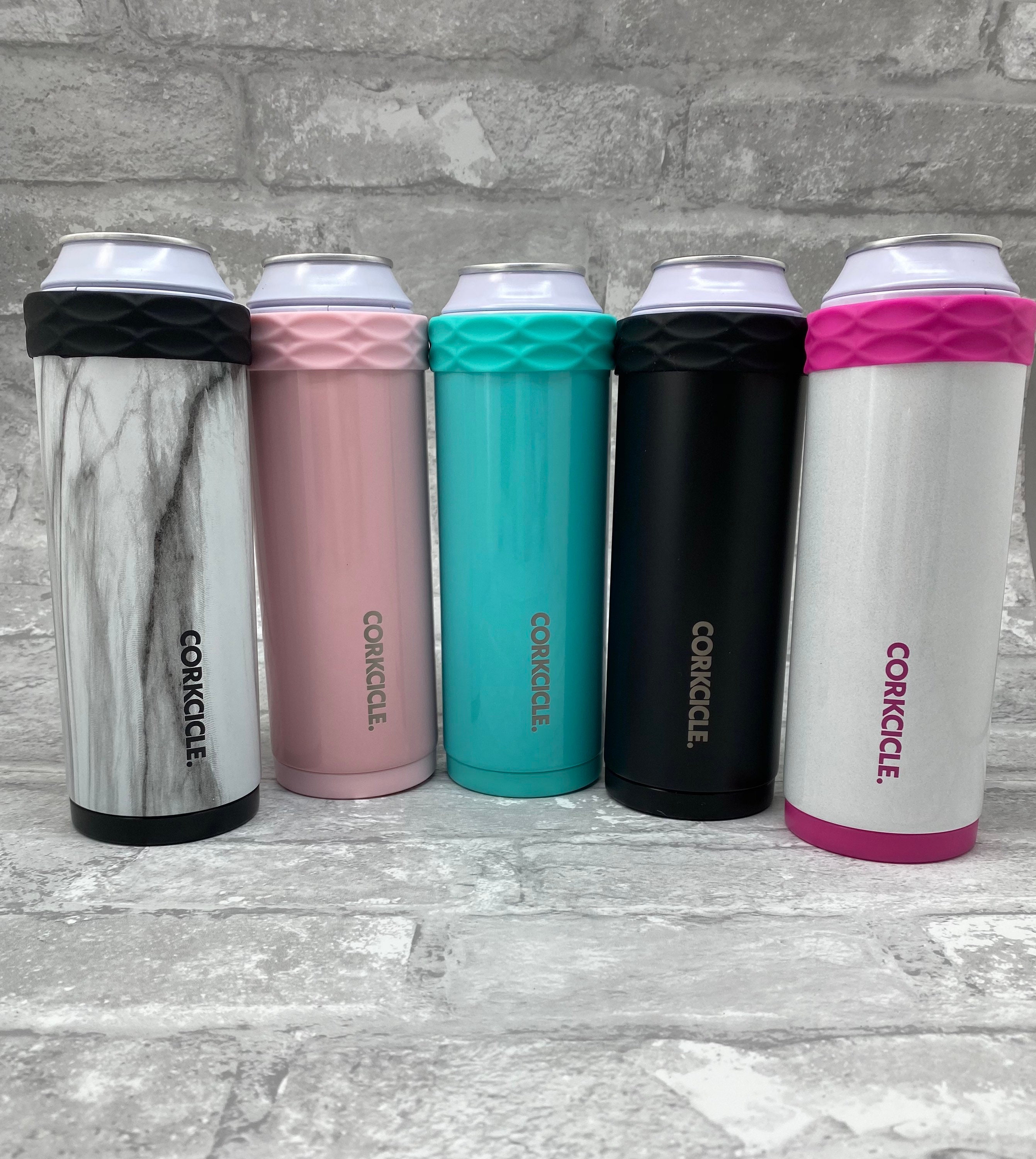 Slim Can Cooler Corkcicle Personalized-monogram Can Cooler for Slim Cans  Matte Black groomsmen Gift 