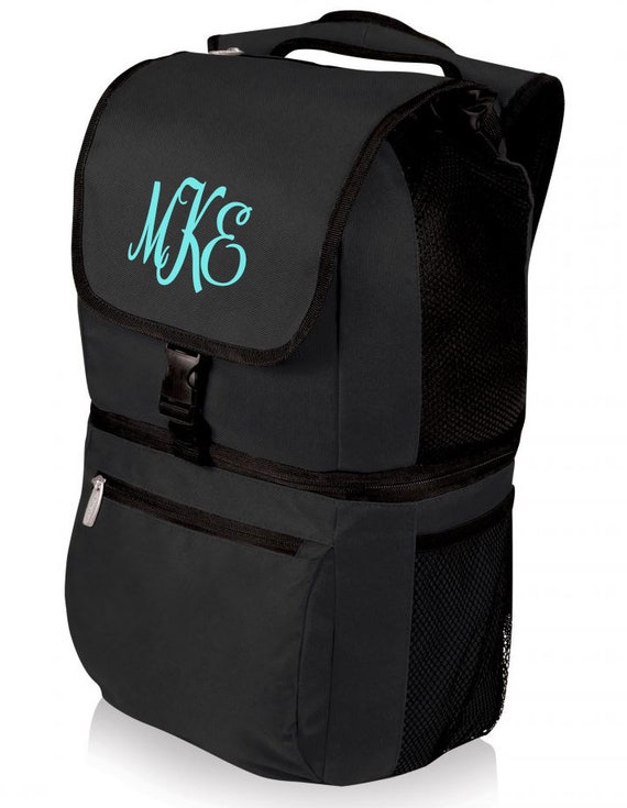 Monogrammed Backpack Cooler: Insulated Beach Day Trip Bag
