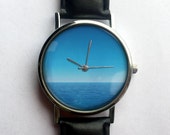 Minimalist Watch, Beach, Ladies Watch, Men's Watch, Ocean, Surfing, Nature, Modern, Analog, Gift Idea