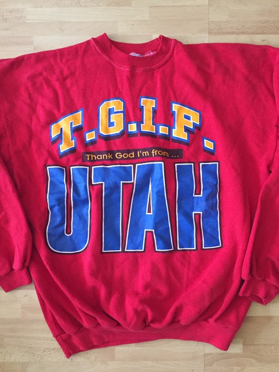 90s Utah sweatshirt // mens XL - image 2