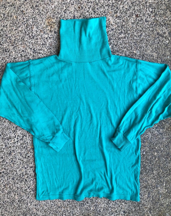 80s Cotton Turtleneck // mens S