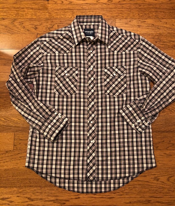 Wrangler Western Snap button shirt // mens L