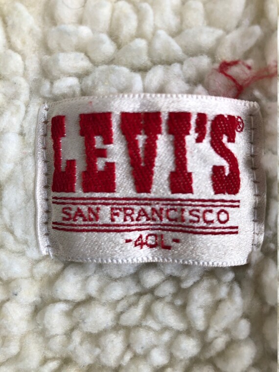 90s Levis Insulated Denim Snap Button Jacket // m… - image 4