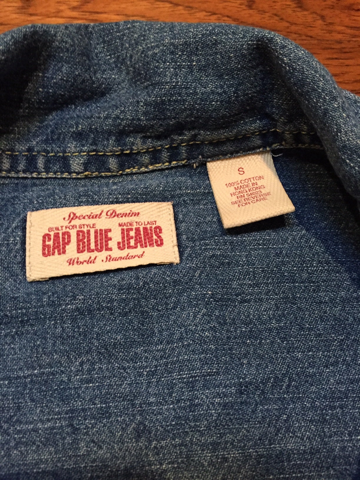 90s GAP Full-zip Denim Short Sleeve Shirt // Women S - Etsy