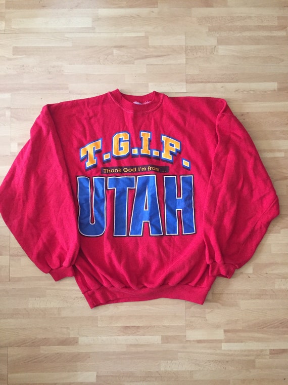 90s Utah sweatshirt // mens XL