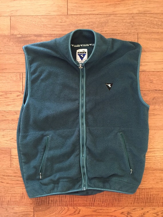 90s Diadora Fleece Vest // mens L