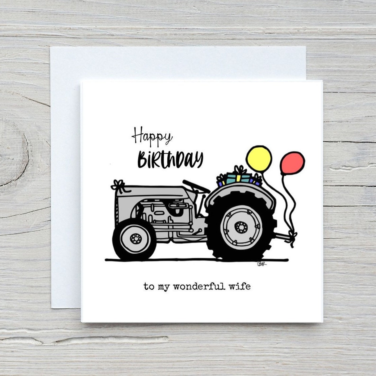 Tractor Birthday Card Classic Tractor Personalised Card for - Etsy