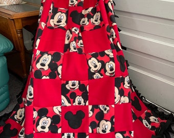 MICKEY MOUSE FLEECE Patchwork Blanket