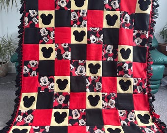MICKEY MOUSE Patchwork Fleece Blanket