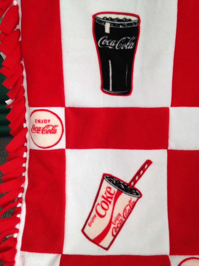 coca cola travel blanket
