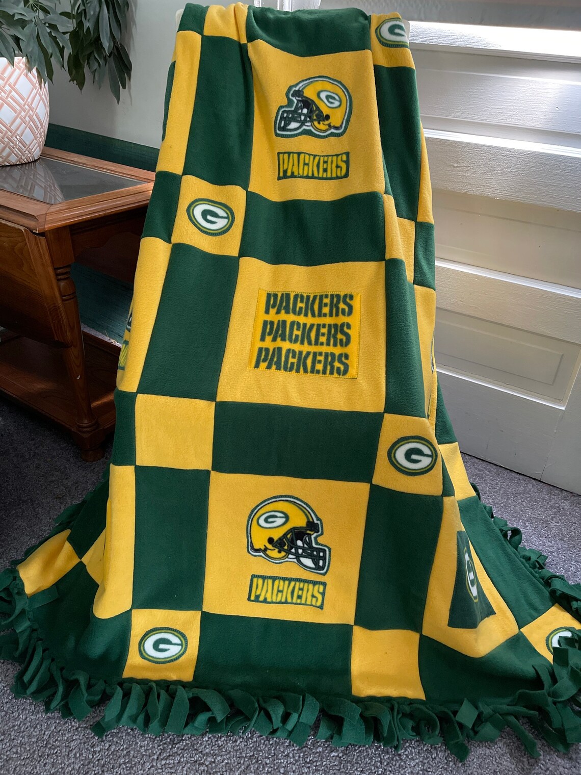 GREEN BAY PACKERS Fleece Blanket Etsy
