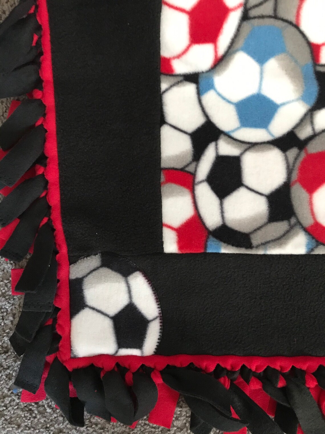 SOCCER BALLS FLEECE Blanket Etsy